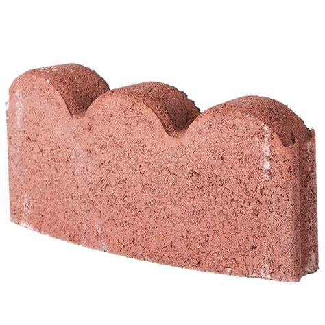 Curved Scalloped Brick Edging Lasting Beauty® 4' Red Rubber Scalloped Landscape Edging.  Curved Scalloped Brick Edging
